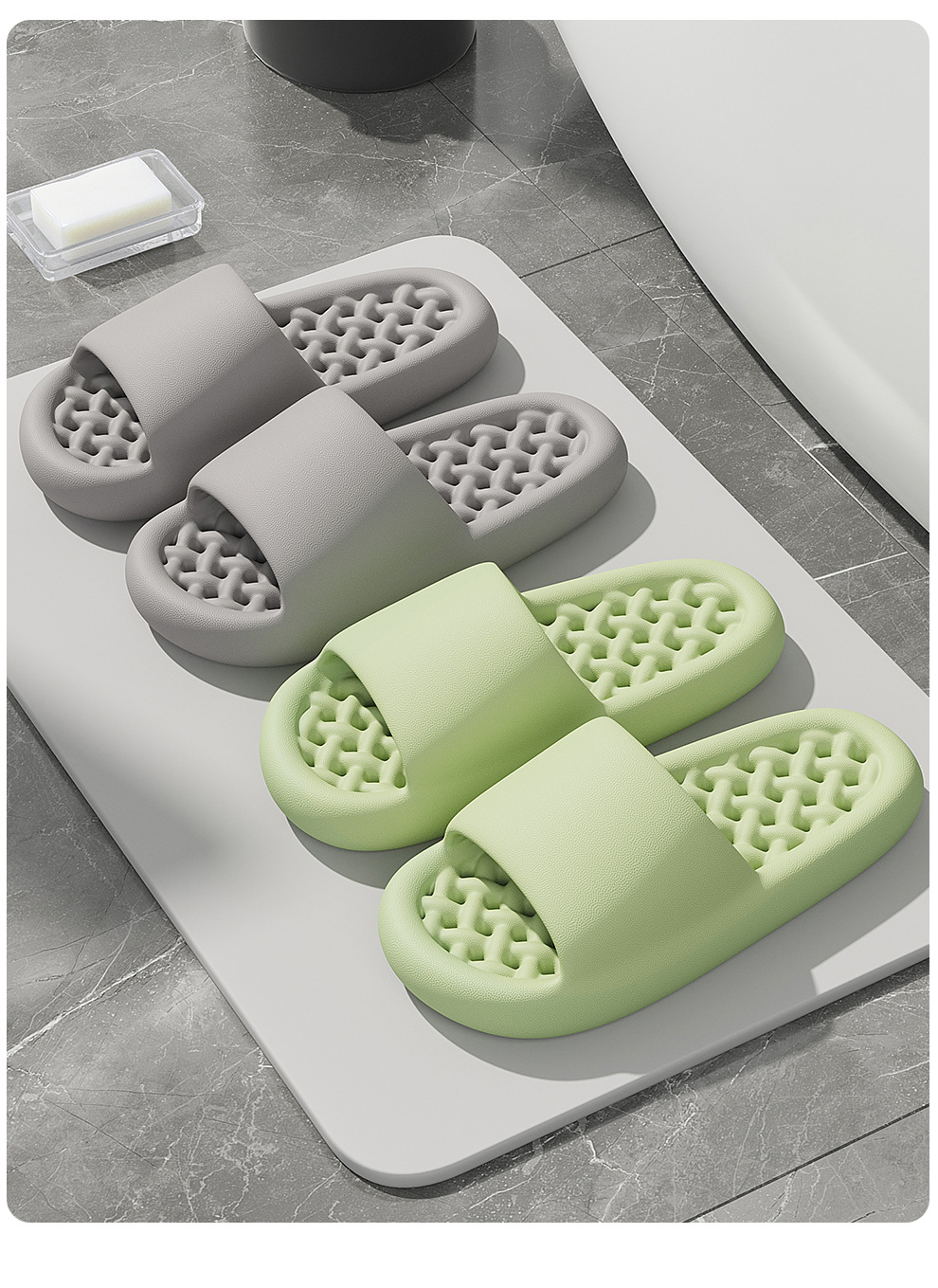 Waterdichte antislip badslippers voor dames en heren thuis_voghion.com