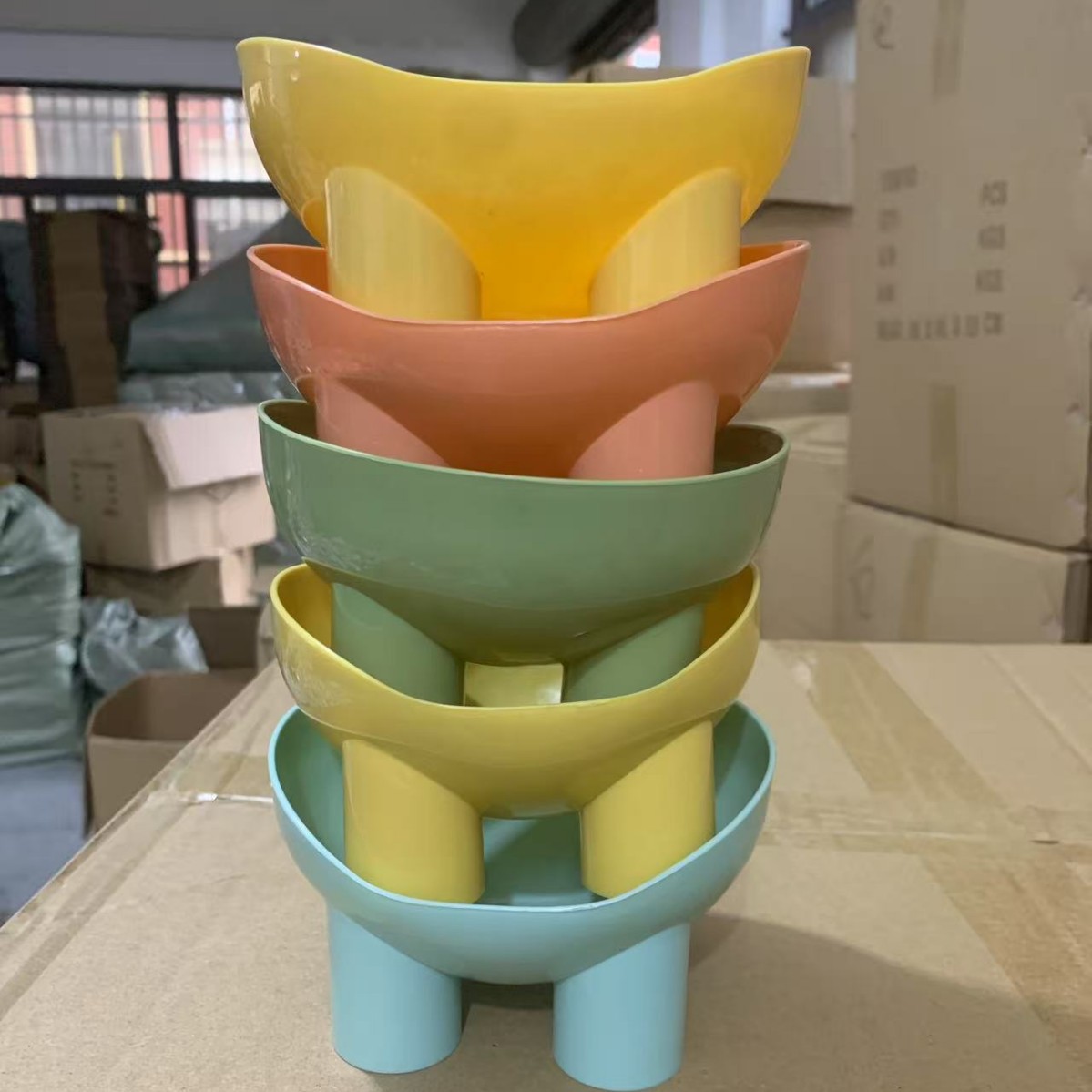 猫用食器 ピピタオ オリジナル 象の脚型食器 マカロンカラー 象の脚型ネックプロテクター付き食器 猫用食器 転倒防止 ペット用食器