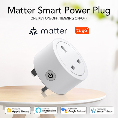 NEO Tuya Matter British Tri-Hole Smart Socket 16A Статистика питания Wi-Fi Телефон Удаленный контроль отключение электроэнергии