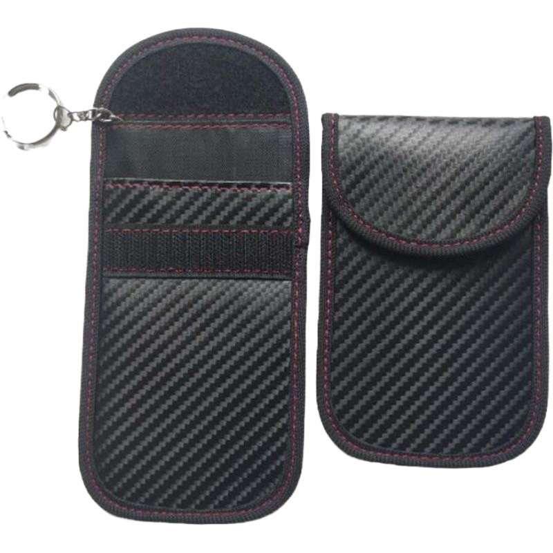 2026Rfid Carbon Fiber Car Key Shielding Bag Anti-Theft Anti-Scan Key Cover Access Card Anti-Theft Anti-Scanning