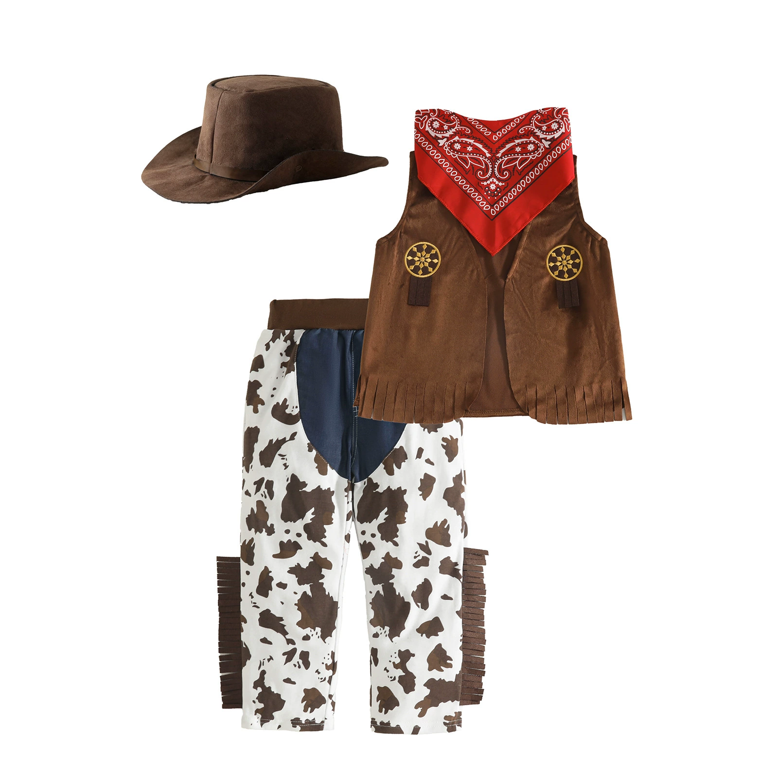 Костюмы для мальчиков, детские костюмы, костюмы в стиле вестерн, костюмы для выступлений, костюмы для девочек, шляпы, жилеты, комплект из 4 предметов