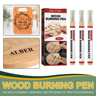 Jue-Fish Wood Burning Pen Set Wood Marker Children DIY Brush Burning Wood Marker Pen Set