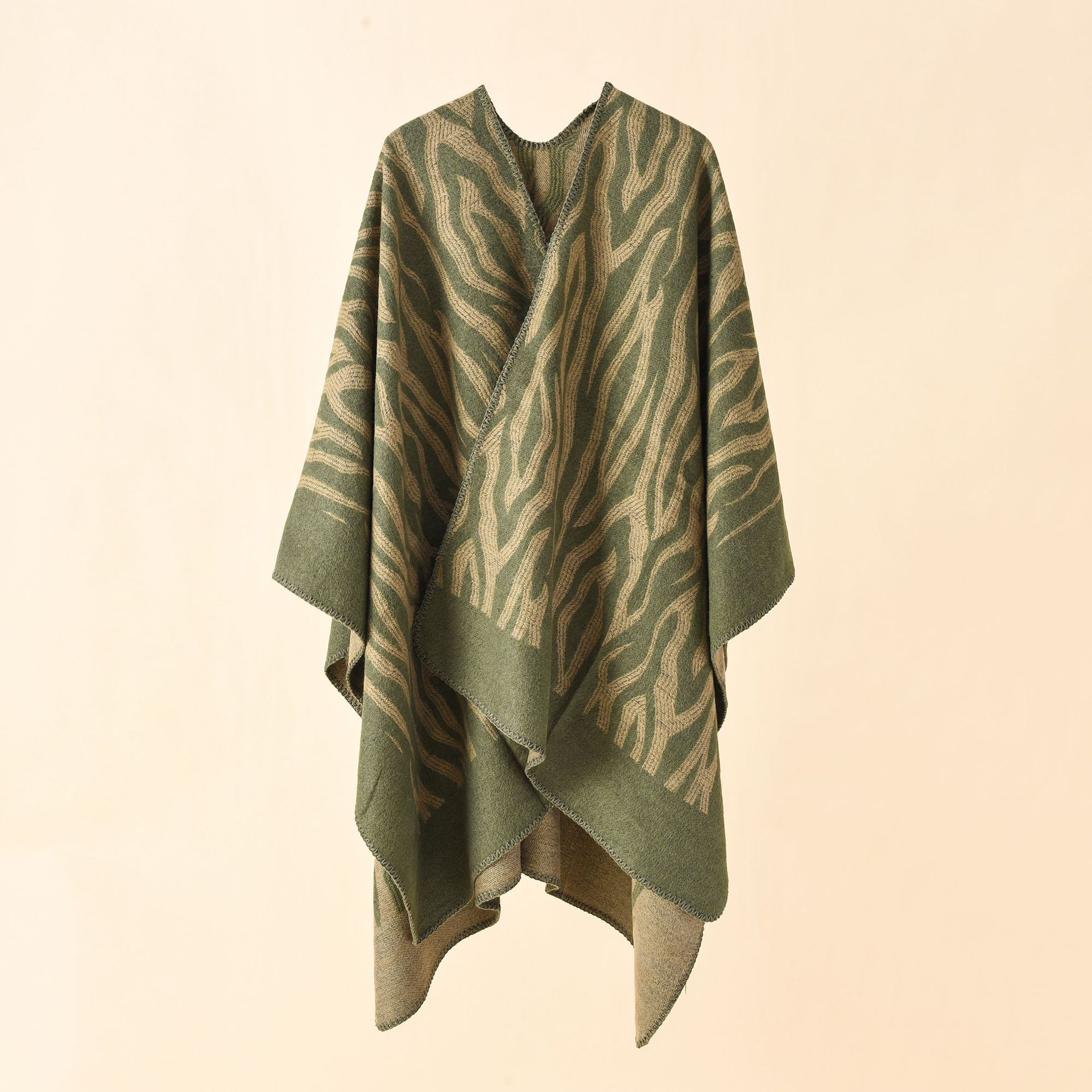 Moda a rayas chal mujer Otoño e Invierno estilo coreano chal a rayas color a juego cebra patrón cálido cachemir-como chal moda