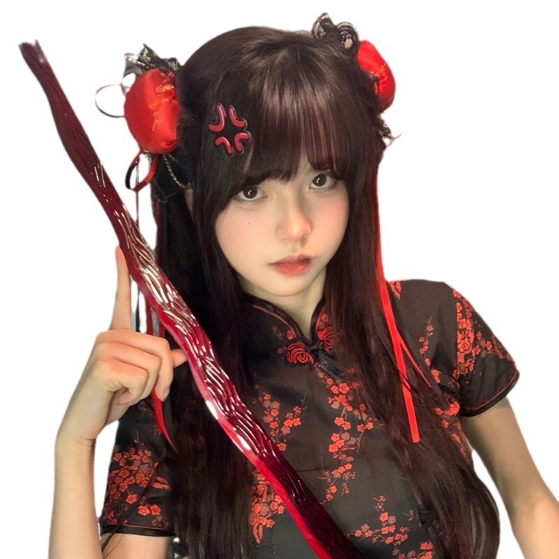 中華娘の髪飾りLolita中華風春麗チャイナドレス中国式の団子の頭が可愛いです。|undefined