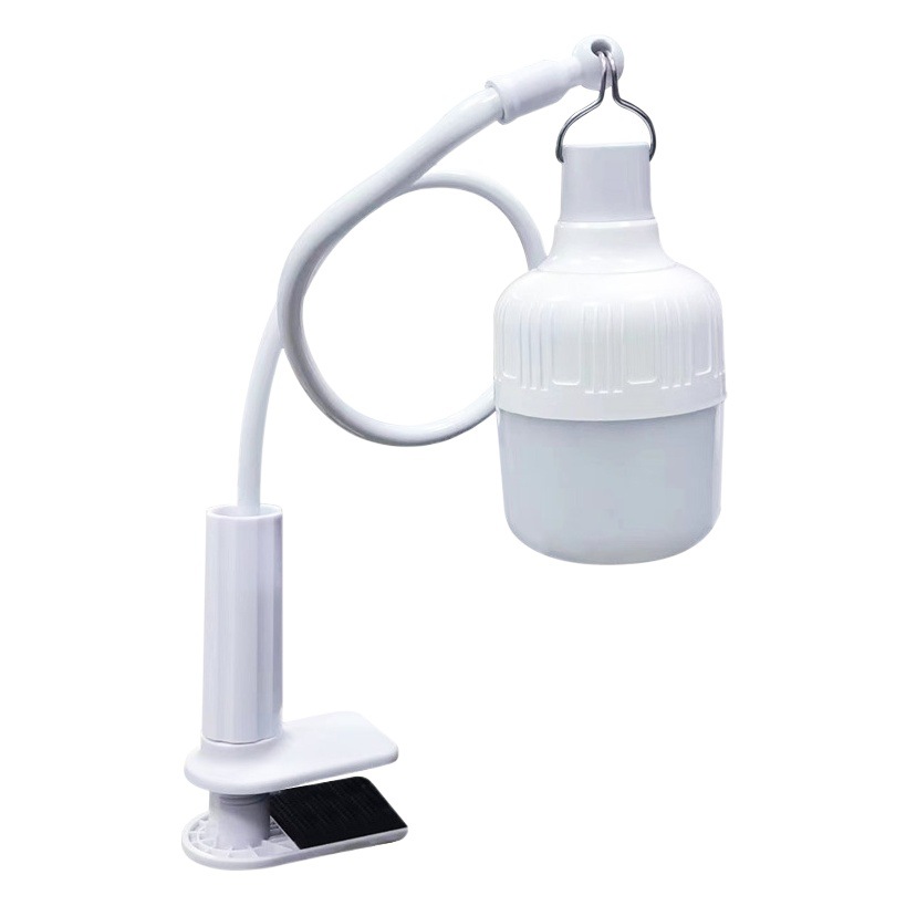 Bombilla LED recargable Super brillante puesto en el mercado nocturno lámpara de clip de escritorio lámpara de iluminación al aire libre portátil de soporte fijo