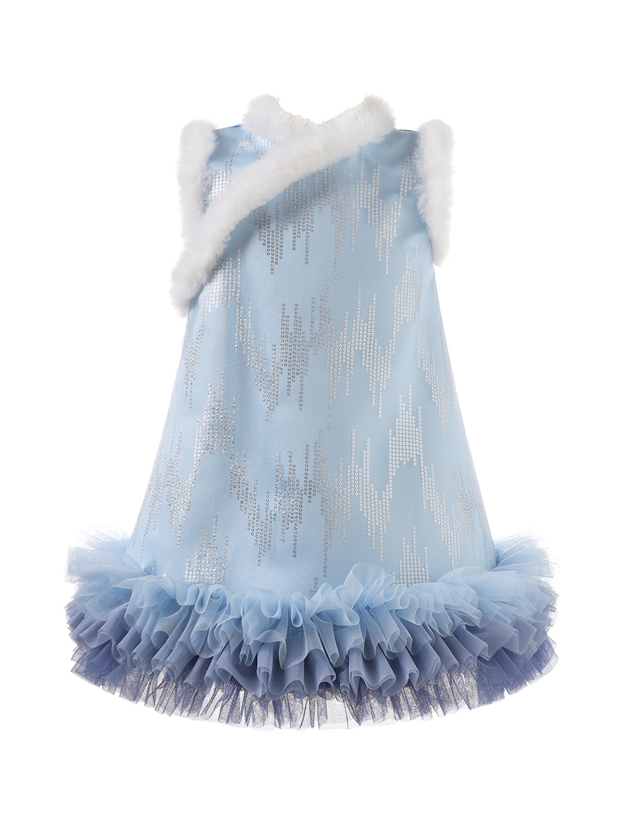 Vestido nuevo Aisha manga corta Aisha vestido Internet celebridad chica de manga larga Aisha princesa vestido malla mullido