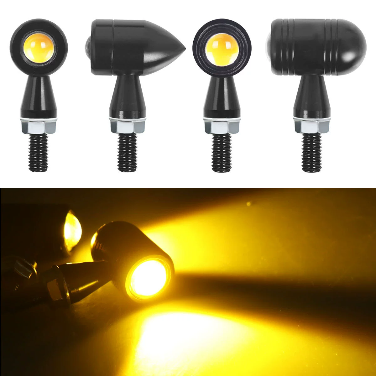 Универсальный светодиодный фонарь номерного знака для мотоцикла, светильник "Орлиный глаз", ретро-мини-поворотник, модифицированный предупреждающий световой сигнал в ретро-стиле.