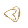 Adjustable fashionable universal ring heart shaped stainless steel, Korean style, on index finger