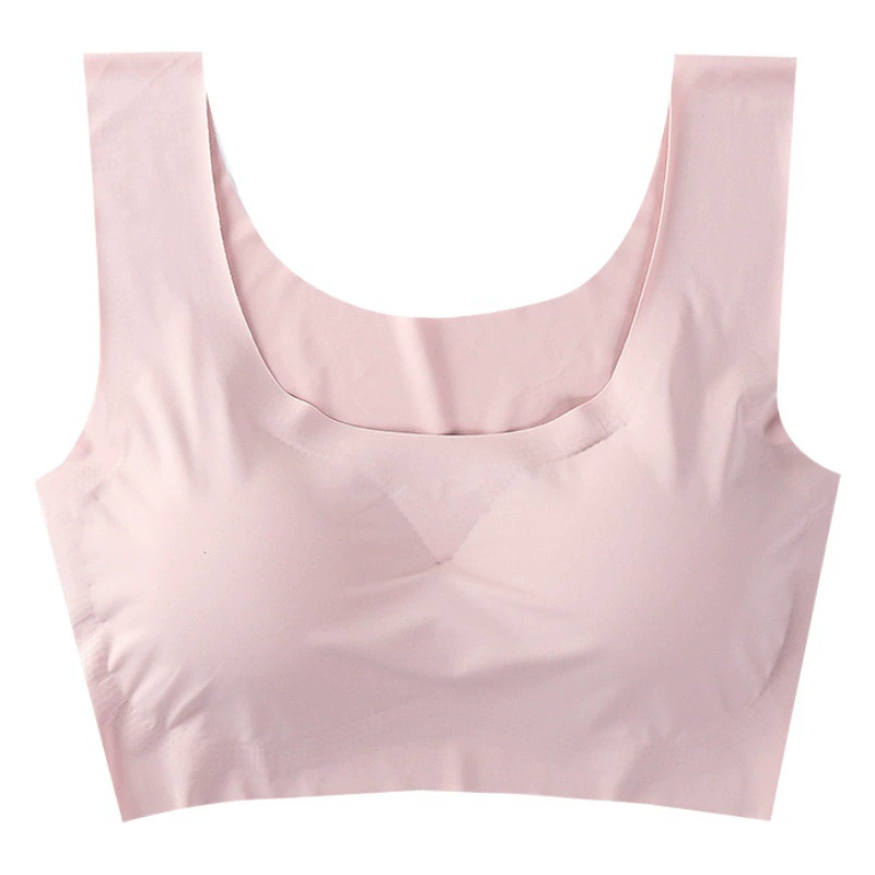 Shangpin Safe Generation Бесшовный беспроводной цельный цельный ледяной шелк пуш-ап большого размера с красивой спиной спортивный бюстгальтер нижнее белье для женщин