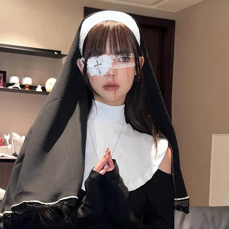 Швейная мастерская Halloween кружевная перекрестная Eyeline женская темная Gobba Бантик Любовь маска аксессуары