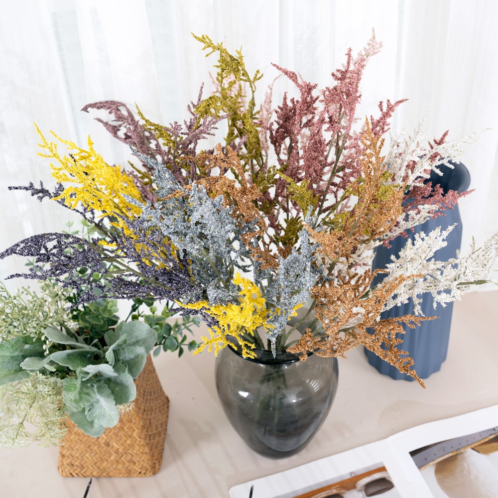 玫瑰花牆情人草配草仿真花廠家家居裝飾婚慶手捧花假花INSMW66004