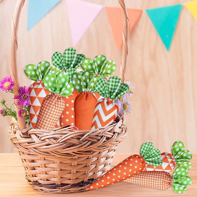 Easter Fabric Ornaments, Carrot and Rabbit Burlap Candy Bags, Chick Ornaments, Cross-Border Home Decor