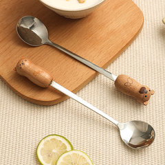 58C1兒童外帶便攜不鏽鋼勺子筷子套裝小學生上學餐具收納盒中