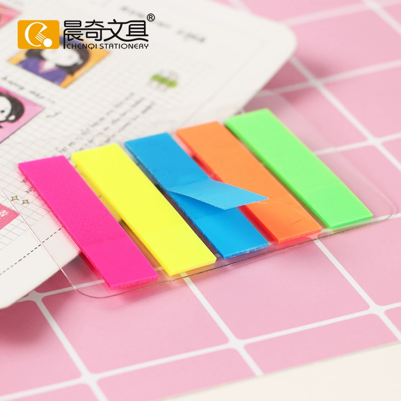 Stationery, fluorescence note, book with stickers, fresh sticker, 5 colors, classification