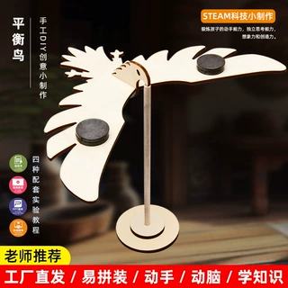 自制平衡鸟DIY手工科技小制作趣味益智小学物理科学实验教具推荐
