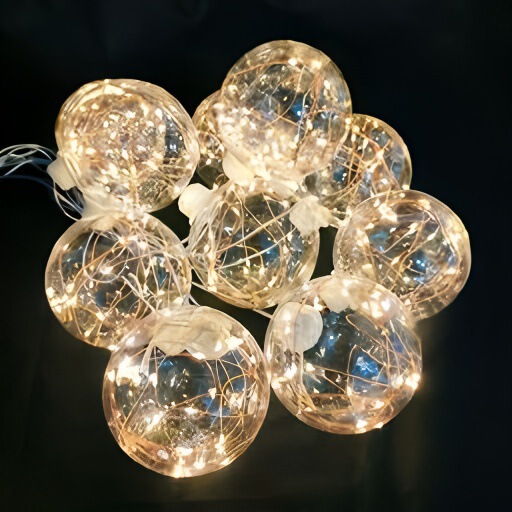 New High-Brightness Dragon Ball Copper Wire Chandelier Wedding Props Chandelier Indoor Stage Sky Background Layout Decorative Lamp