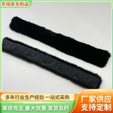 黑色设计款水貂毛领羽绒服通用可拆卸水貂毛领皮衣毛领子真毛毛领