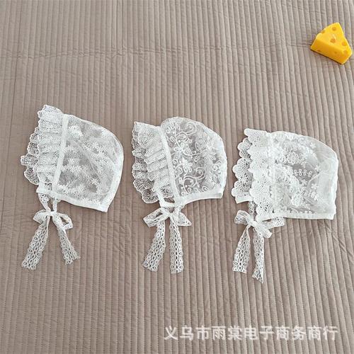 Baby Hat Sweet Lace Edge Baby Bonnet Summer Thin Model Cute Baby Headband Sun Hat Royal Hat