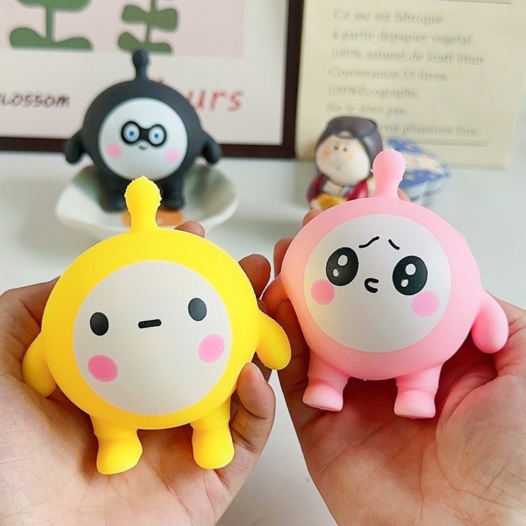 Small egg cub pinch music (7*6.5cm multi-color mixed hair)