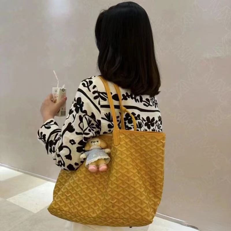 Goyard Tote Bag, Printed Handbag, Large-Capacity Shopping Bag, Versatile Commuter Bag