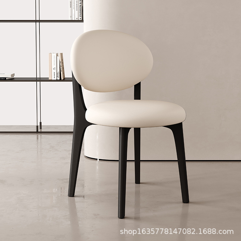 Silla de comedor de madera maciza moderna, comedor casero, hotel, cómodas sillas de respaldo, estilo nórdico, mesa de comedor simple, taburetes
