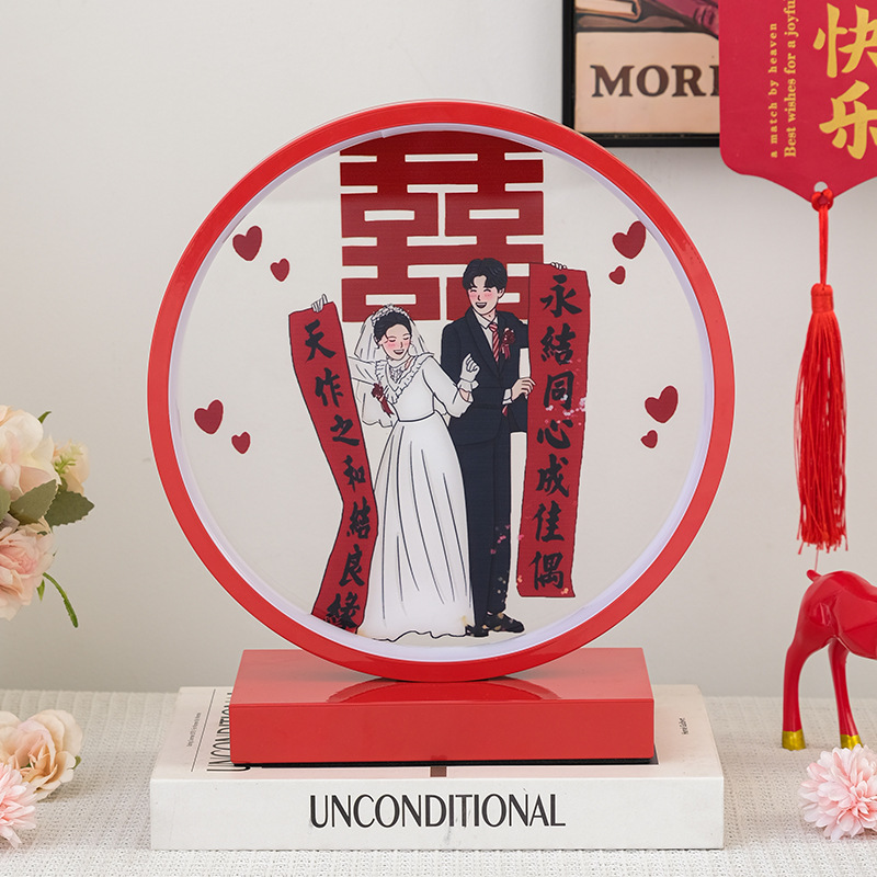 婚約花嫁ベッドサイドランプ寝室常夜灯新婚持参金結婚式テーブルランプお祝いランプ結婚式の部屋のウェディングギフト新婚夫婦|undefined
