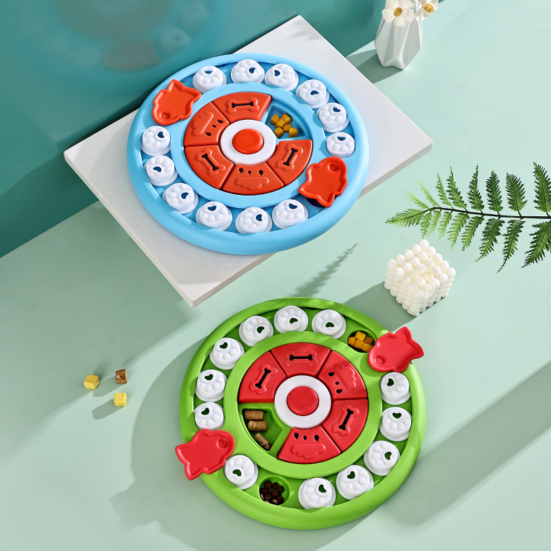 Juguetes para perros Amazon transfronterizo nuevos juguetes educativos Slow Food Bowl perro redondo forrajeo placa interactiva suministros para mascotas