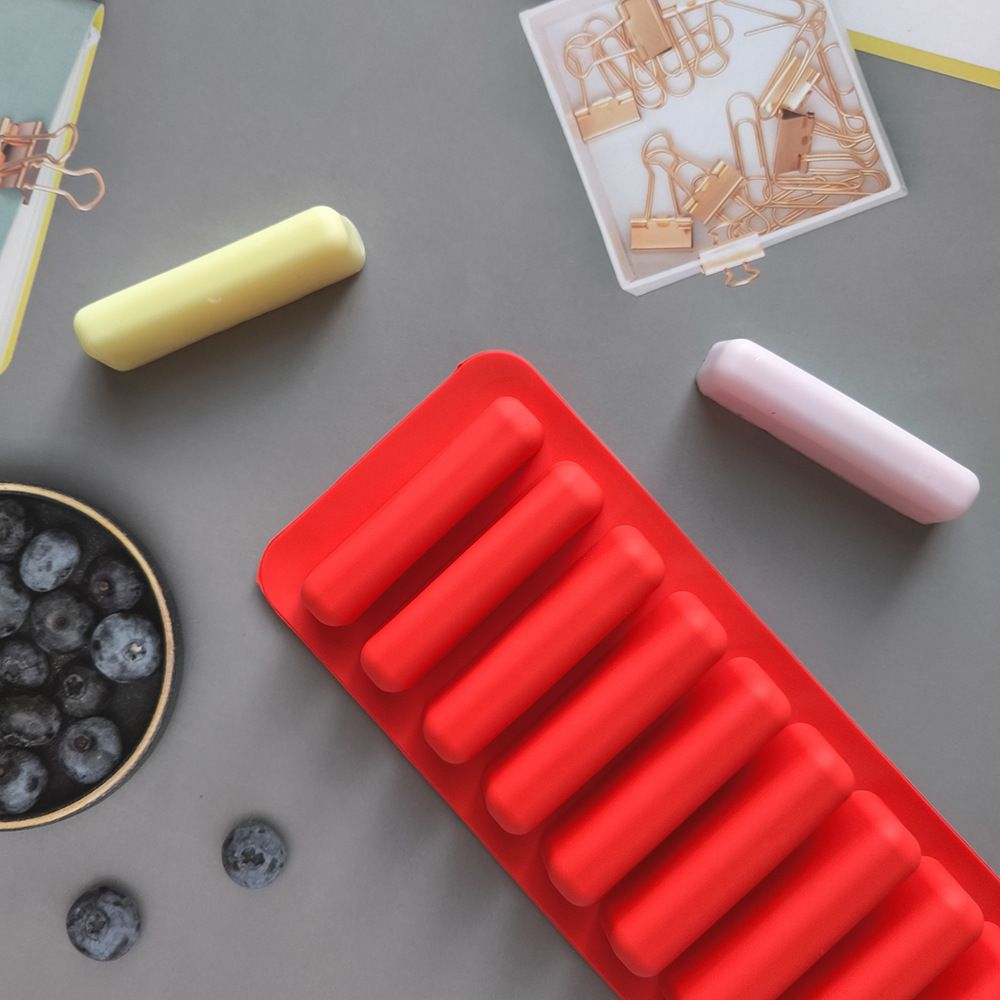 10 tira larga 519 molde de silicona DIY dedo galletas de chocolate molde de hielo palillos molares