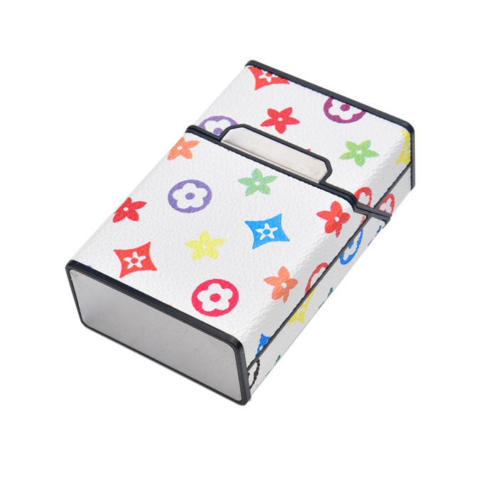 Caja de cigarrillos 20 paquetes Caja de regalo Caja de cigarrillos en bruto de cuero Caja de cigarrillos magnética portátil personalizada para niños Caja de cigarrillos anticolisión y a prueba de humedad para niñas