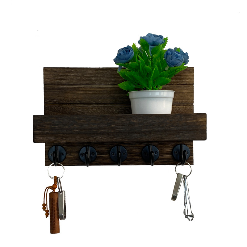 Amazon sala de estar colgante de madera pared colgante de pared estante de almacenamiento colgante de llaves de puerta de entrada marco de madera