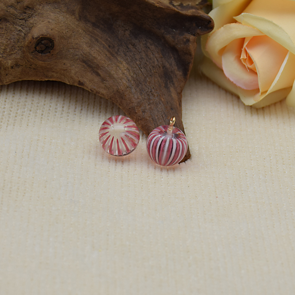 富光樹脂夏ins風日系糖球ペンダント装飾イヤリングペンダントdiy手作りキーホルダー部品