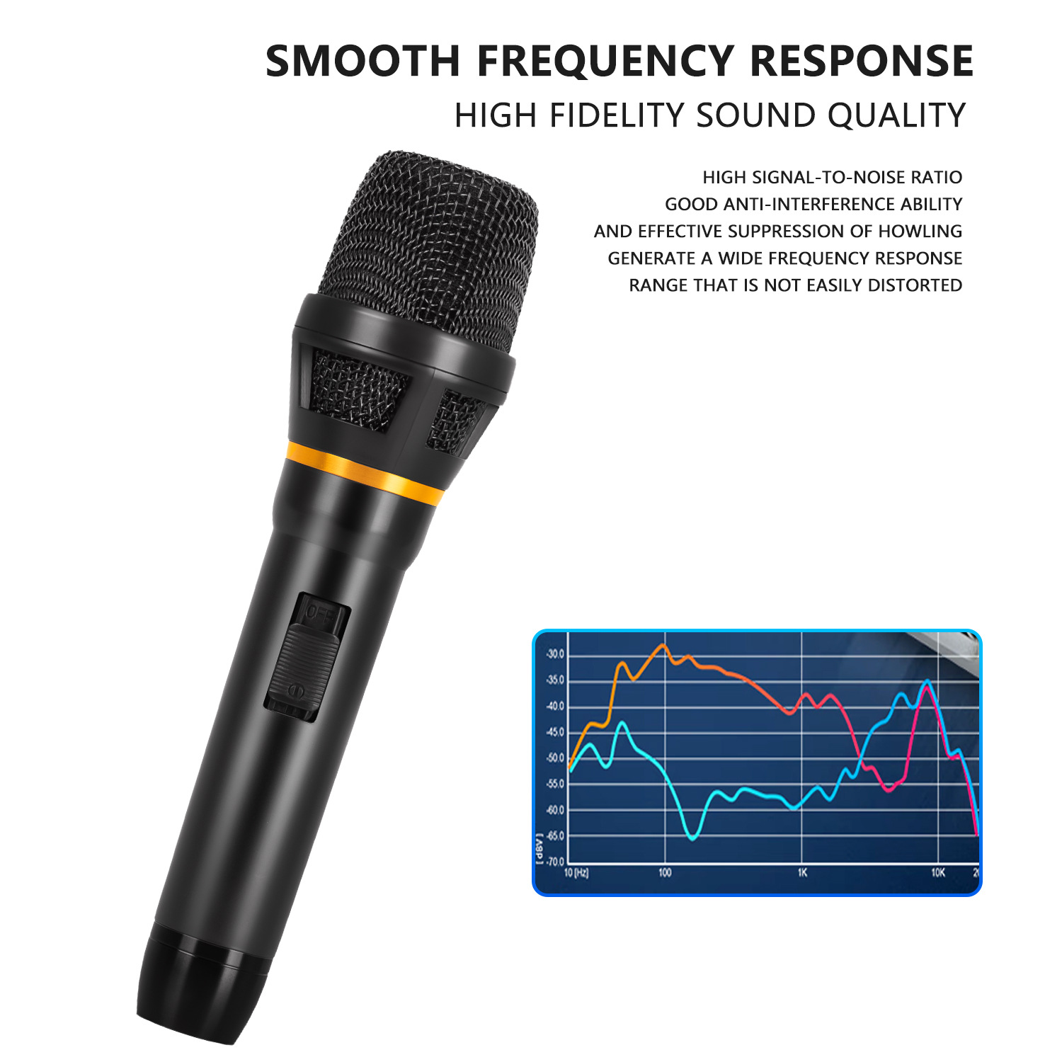Cross-Border Foreign Trade Dynamic Microphone Singing Recording Live Stage Performance Professional Wired Dynamic Microphone