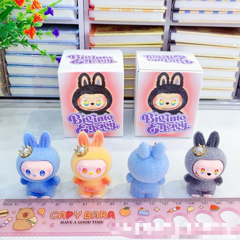 ラブブ人形ブラインドボックスクリエイティブ漫画かわいい小さな装飾品シリーズミニ植毛クラウンラブブ人形|undefined