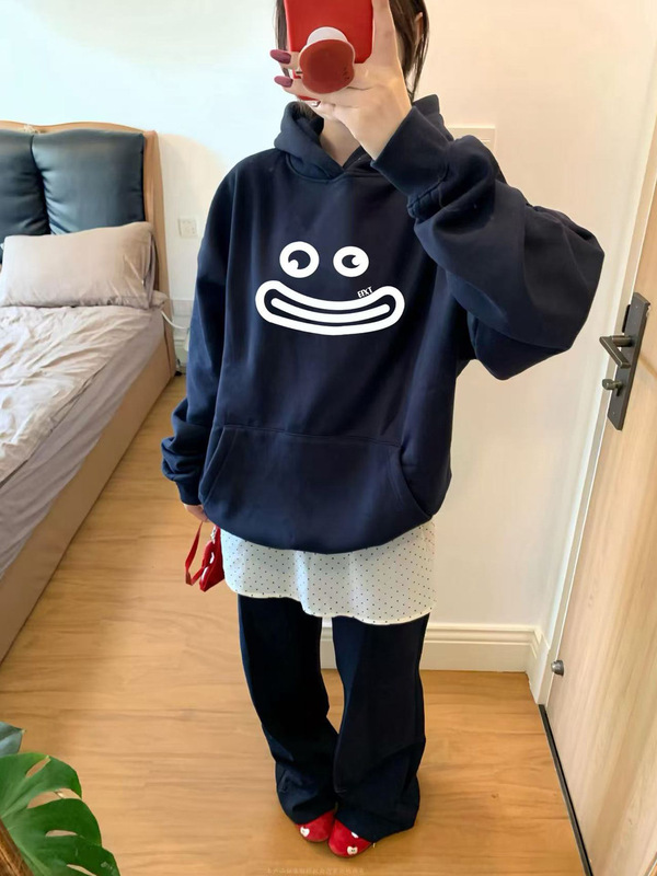 秋冬卫衣女连帽2025新款爆款美式复古宽松休闲小众设计感长袖上衣|undefined