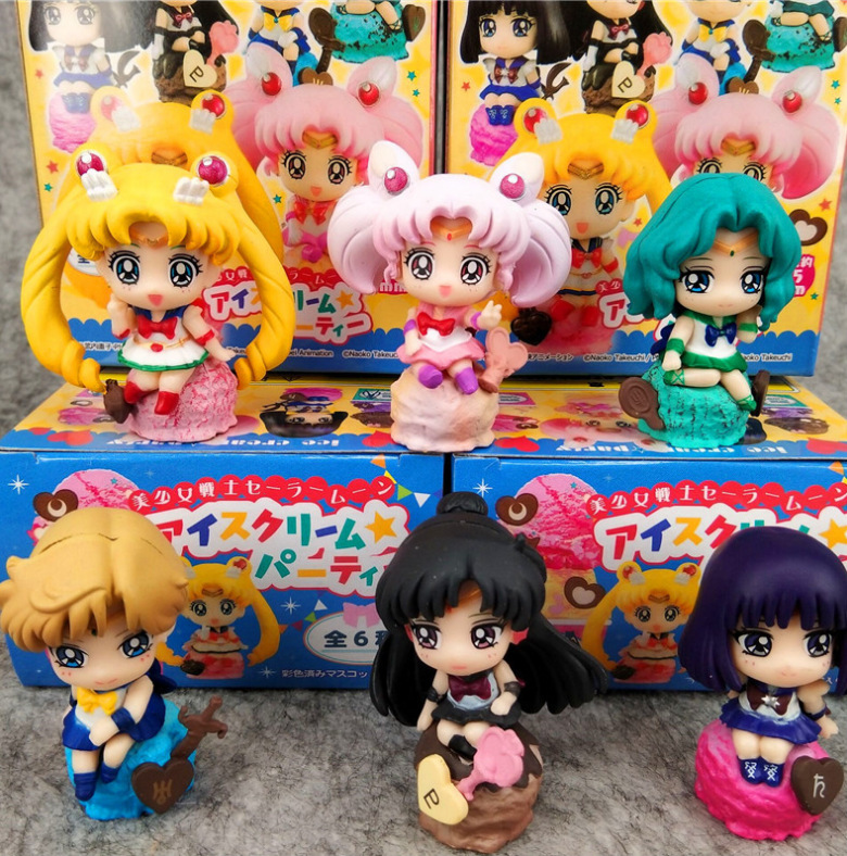 20周年版蛋糕款美少女战士 月野兔 糖果底座全6款/套公仔摆件盒装