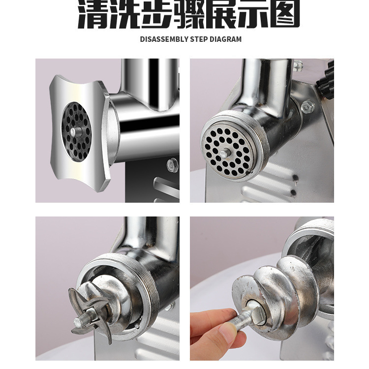 绞肉机商用大功率家用绞馅机多功能切片切丝机全自动不锈钢灌肠机|undefined