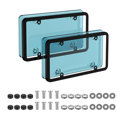 License plate holder/license plate holder Frame Transparent License Plate Frame - light-blue-set