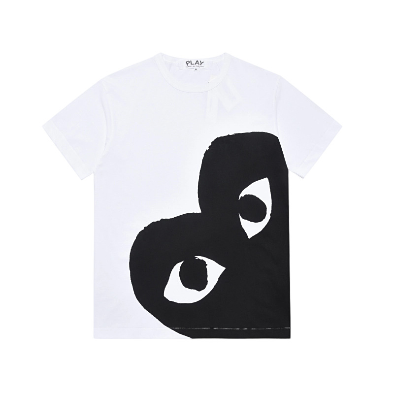Comme des Garçons PLAY Large Black Heart T-shirt White