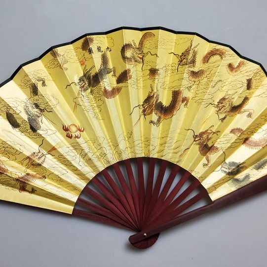 8inch枚の絹扇子、10inch枚の無地の男性用扇子、古代扇子、折りたたみ扇子、中国風山水画扇子、ダンス扇子|undefined