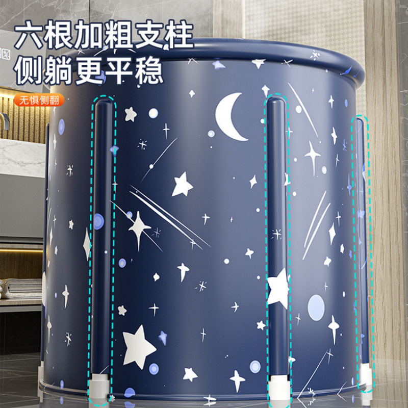 Thickened Foldable Bath Tub for Adults, Full-Body Bathing Tub, Heated Bath Tub for Adults, Household Children's Bathtub