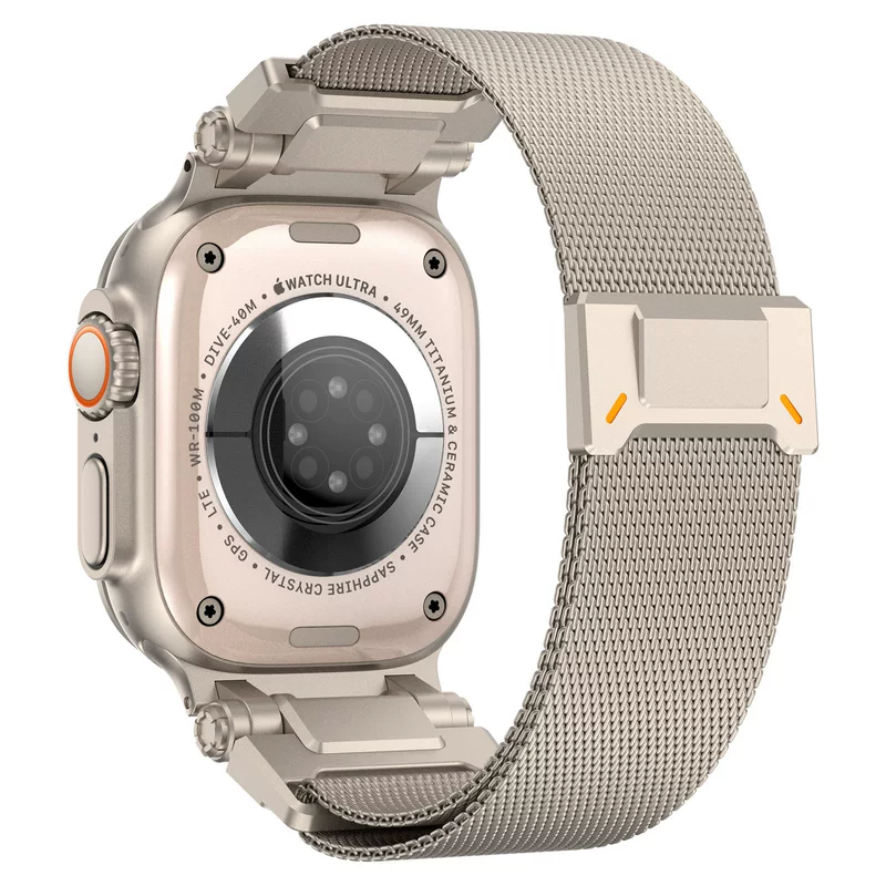 ticmate Explorer Milan ремешок для Apple Watch 44-49 мм: серебристый, титановый, черный