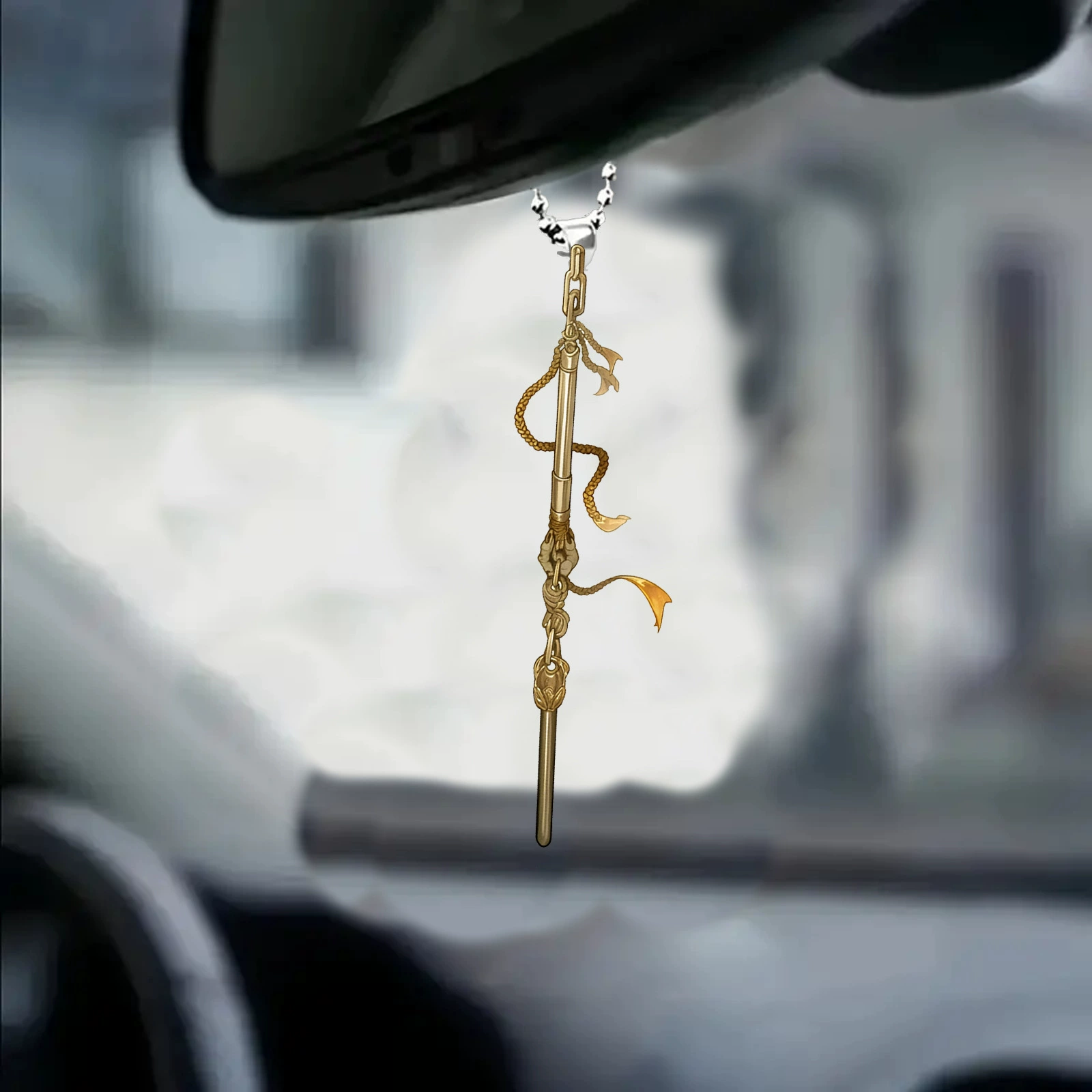 Трансграничный новый акрилический плоский золотой обруч автомобильный декоративный кулон