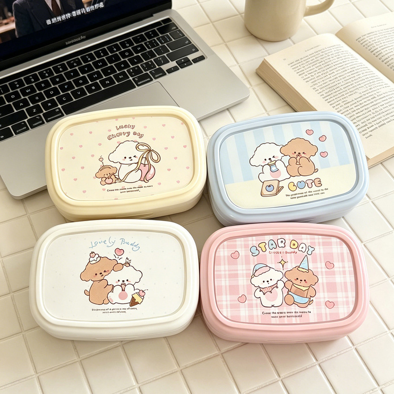 Cute and Compact Portable Contact Lens Case, Companion Box, Care Box, Storage Box, Fresh Style with Mirror, Wholesale
