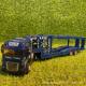 Large alloy double-layer flat model children's transport truck boy baby inertia semi-hanging car toy