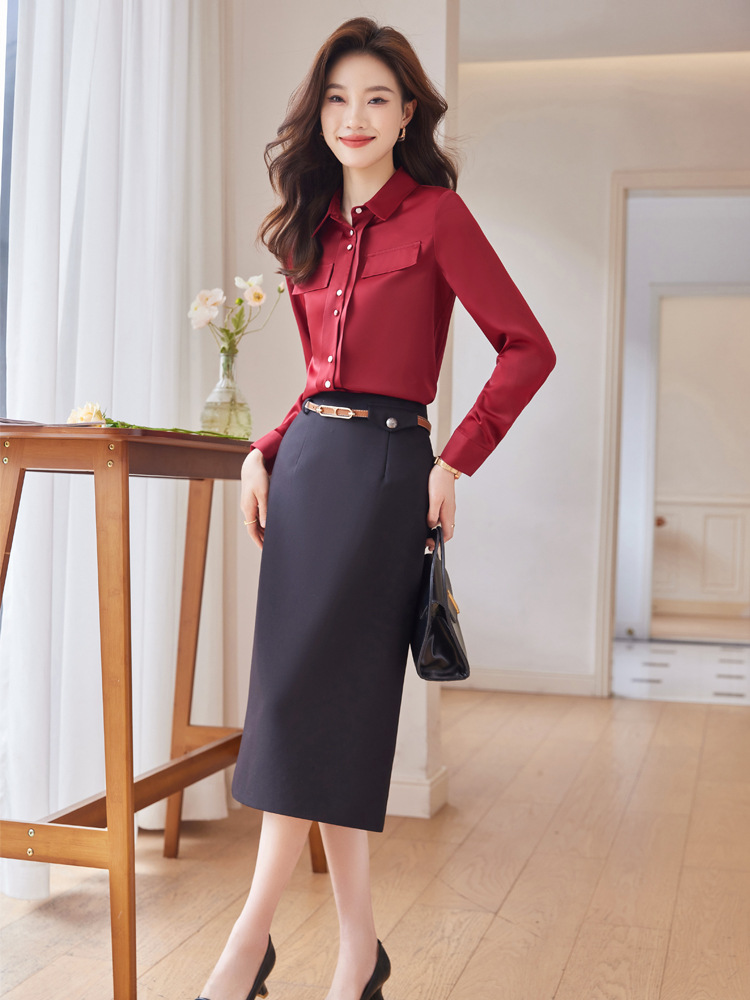 Autumn fashionable solid color elegant shirt