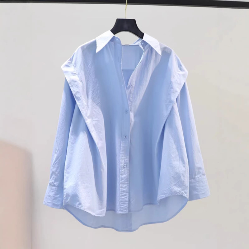 Korean Casual Shirt Design Niche Top 1688 Spring & Fall New Women's Ruffled Long-Sleeved Loose Shirt
