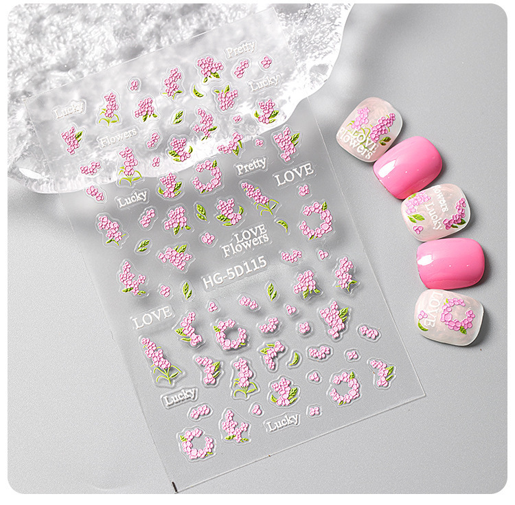 Ditsy Floral, Flower Pattern Sweet Ditsy Floral Flower PET Tpu Nail Patches