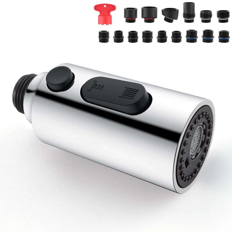 Faucet Spray Head with 3 Functions, Pull-Down Spray Nozzle Suitable for Moen K.Ohler Delta Brand Faucet Spray Head with 3 Functions, Pull-Down Spray Nozzle Suitable for Moen K.Ohler Delta Brand