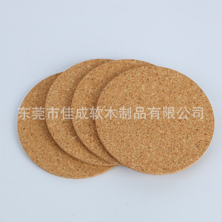 Cuadrado redondo corcho posavasos ribete natural corcho olla estera antideslizante estera aislamiento térmico estera muestra gratis