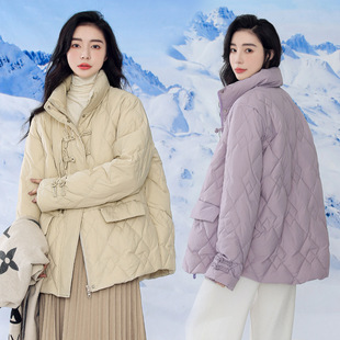 Winter Jingji chubby girl National style design sense extra large size women's clothing 200 plus size plus size down jacket for pregnant women of 250 Jin